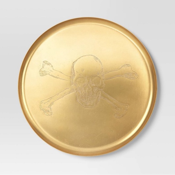 16.2"x16.2" Halloween Aluminum Serving
Platter Gold Large - Threshold - Picture 2 of 4